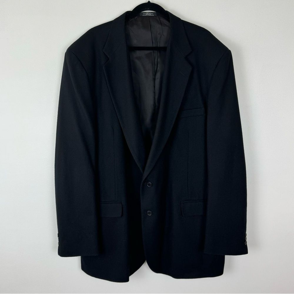 Towncraft 100% Wool Men's Premium Quality Blazer Sportcoat Jacket Blk